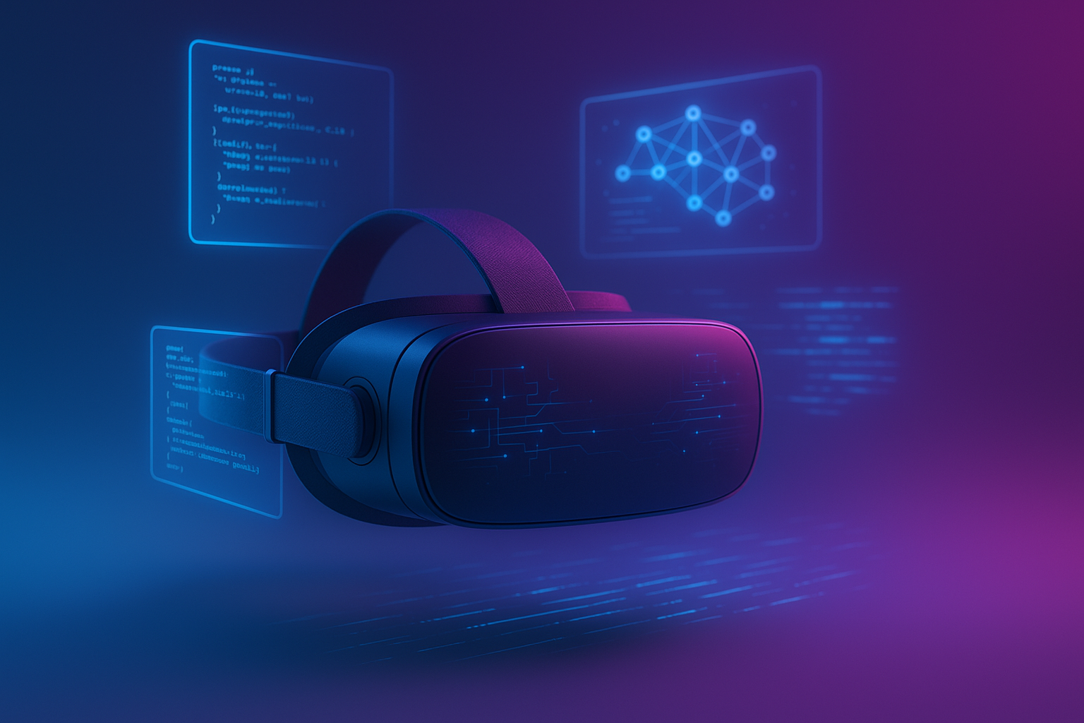 VR Headset with AI visualizations